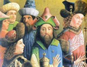 De aanbidding van de drie koningen door Meister der Darmstädter Passion